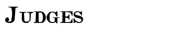 Judges font preview